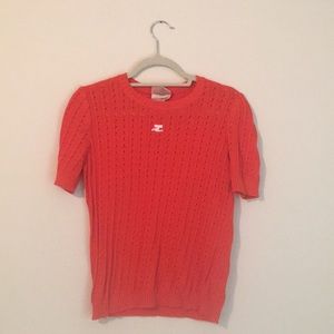 Vintage Courreges Paris Orange Shirt